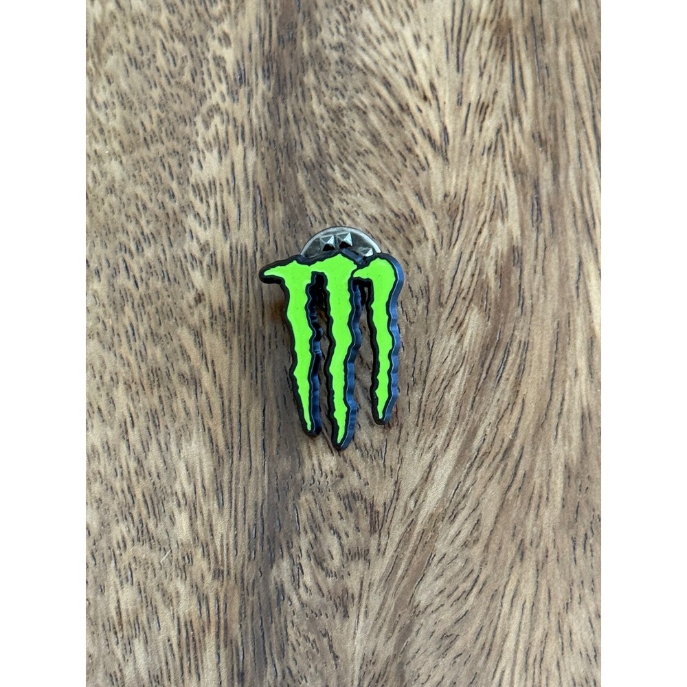 Monster Energy Claw Logo Enamel Pin Neon Green Black Motocross Lapel Hat Pin